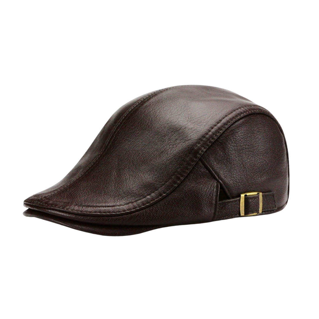 Hanz | Genuine Leather Adjustable Fit Newsboy Cap (BUY 1 GET 1 FREE)