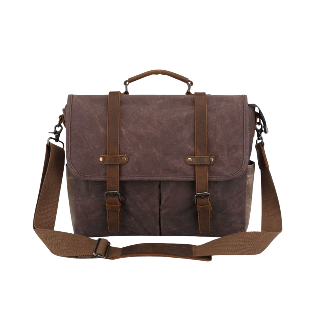 Bennett | Vintage Canvas Messenger with Leather Straps (BUY 1 GET 1 FREE)