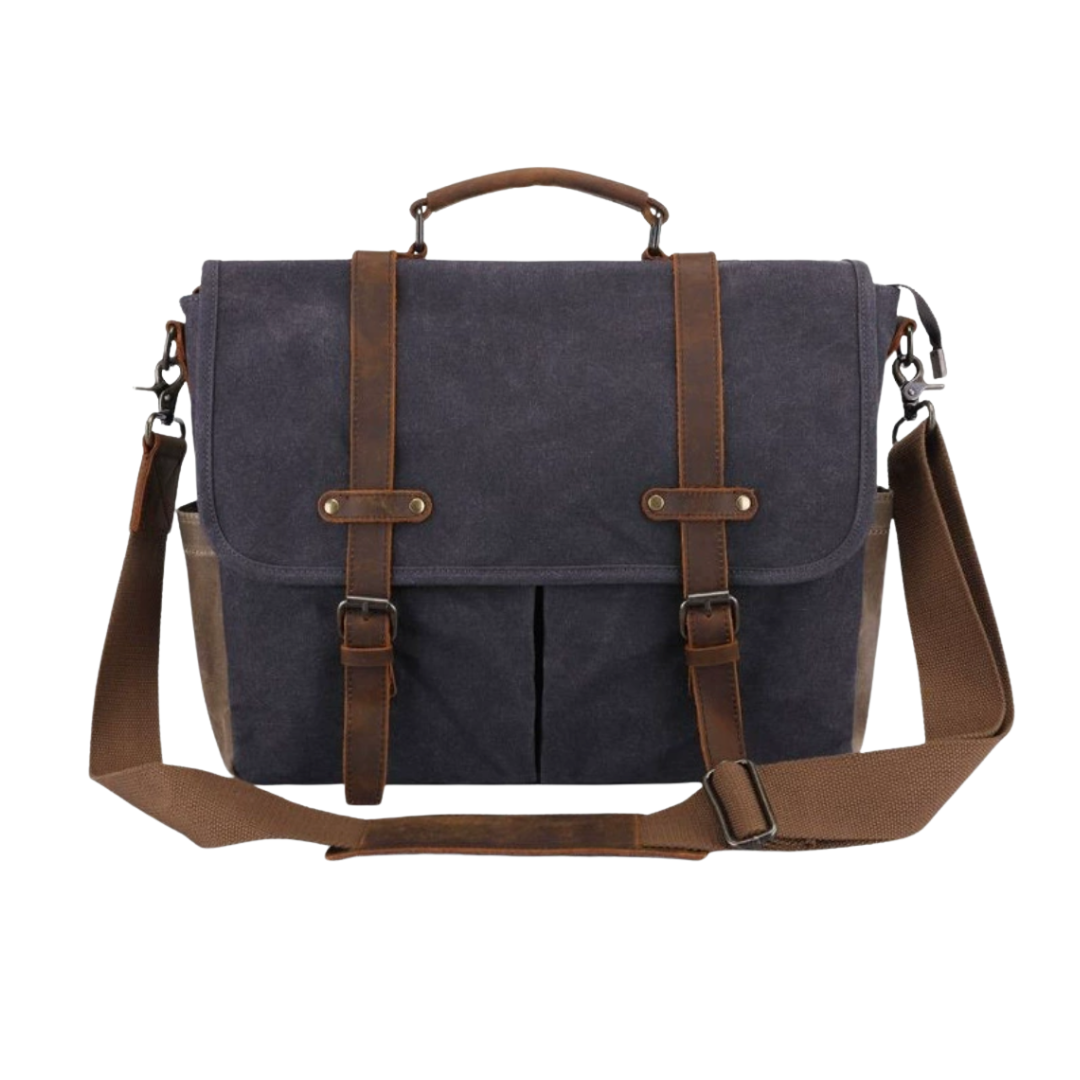 Bennett | Vintage Canvas Messenger with Leather Straps (BUY 1 GET 1 FREE)