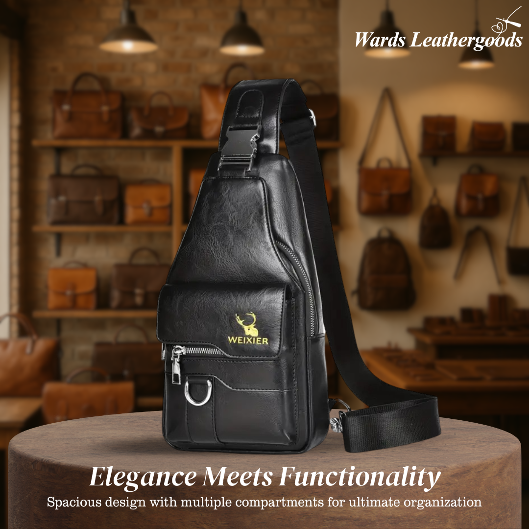 Daxton | Vertical Sling Bag with Secure Flap & Zips