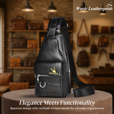 Daxton | Vertical Sling Bag with Secure Flap & Zips