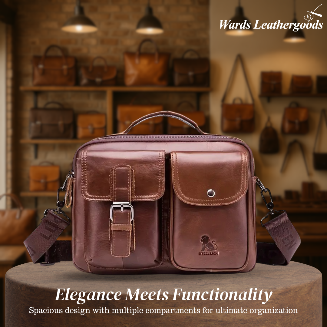 Grady | Classic Leather Shoulder Bag with Vintage Buckle Detail (BUY 1 GET 1 FREE)