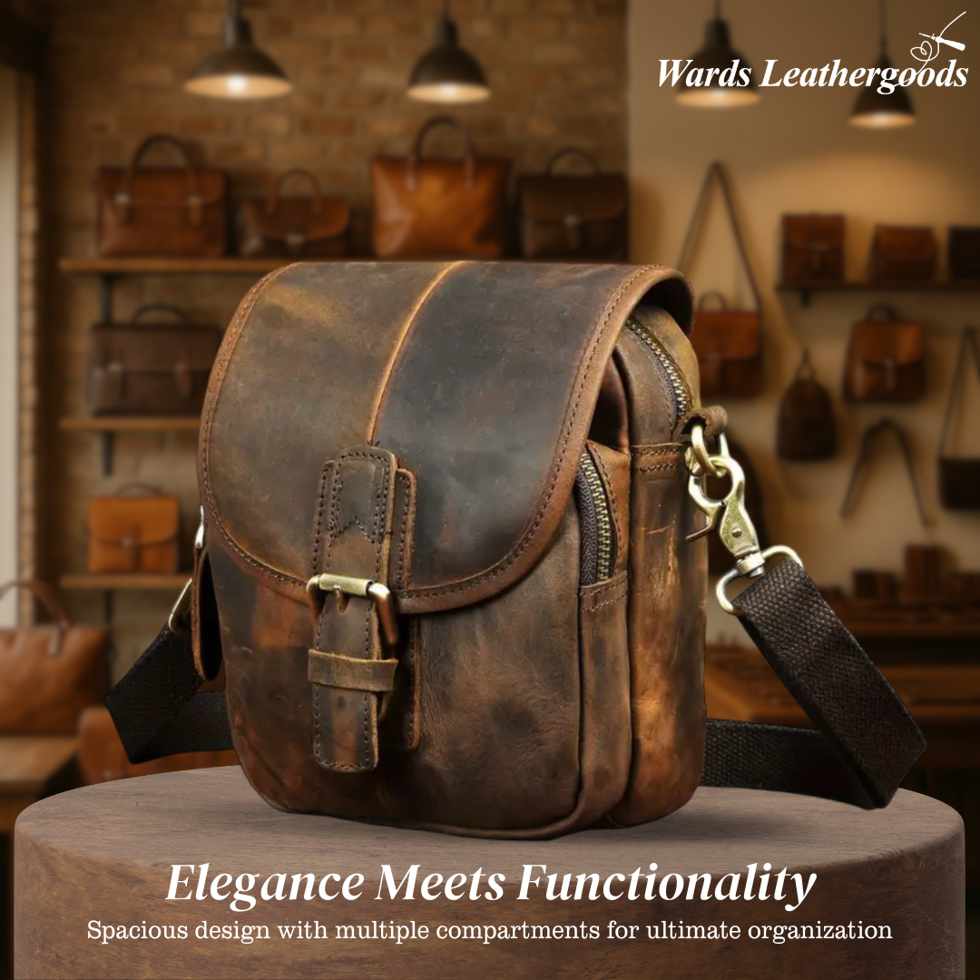 Nolan | Compact Leather Crossbody Pouch with Buckle Flap (BUY 1 GET 1 FREE)