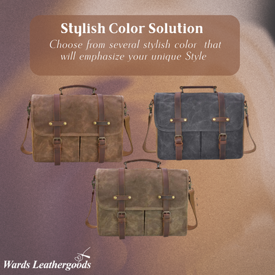 Bennett | Vintage Canvas Messenger with Leather Straps (BUY 1 GET 1 FREE)