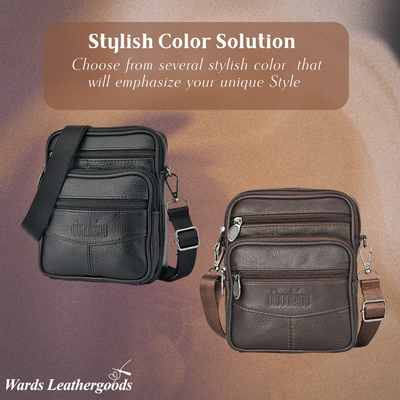 Brian | Textured Crossbody with Triple-Zip Utility
