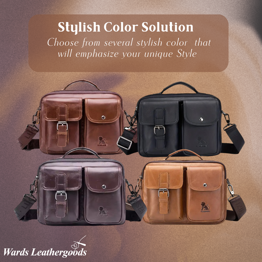 Grady | Classic Leather Shoulder Bag with Vintage Buckle Detail (BUY 1 GET 1 FREE)