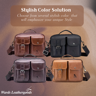 Grady | Classic Leather Shoulder Bag with Vintage Buckle Detail (BUY 1 GET 1 FREE)