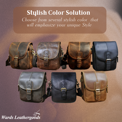 Nolan | Compact Leather Crossbody Pouch with Buckle Flap (BUY 1 GET 1 FREE)