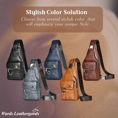 Daxton | Vertical Sling Bag with Secure Flap & Zips