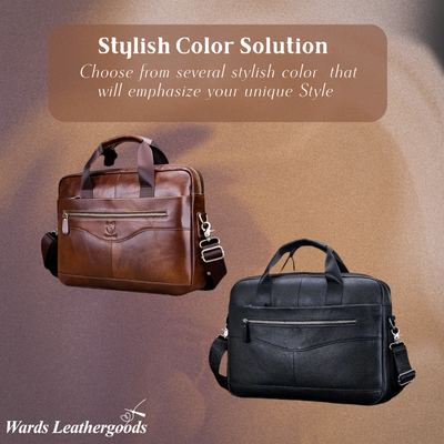 Anthony | Modern Leather Briefcase | Crossbody Bag