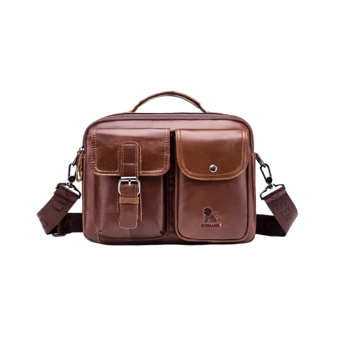 Grady | Classic Leather Shoulder Bag with Vintage Buckle Detail (BUY 1 GET 1 FREE)