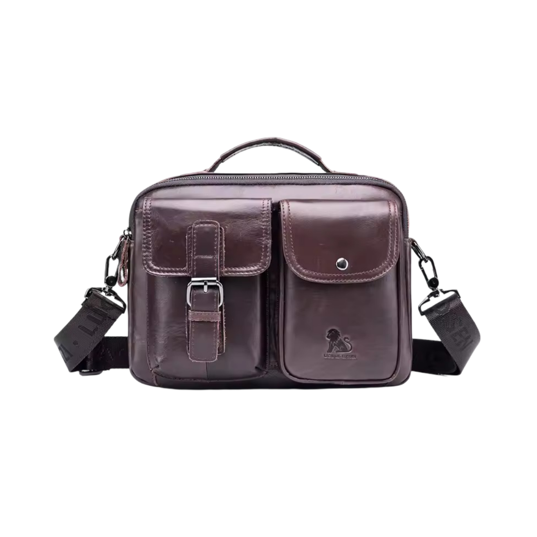 Grady | Classic Leather Shoulder Bag with Vintage Buckle Detail (BUY 1 GET 1 FREE)
