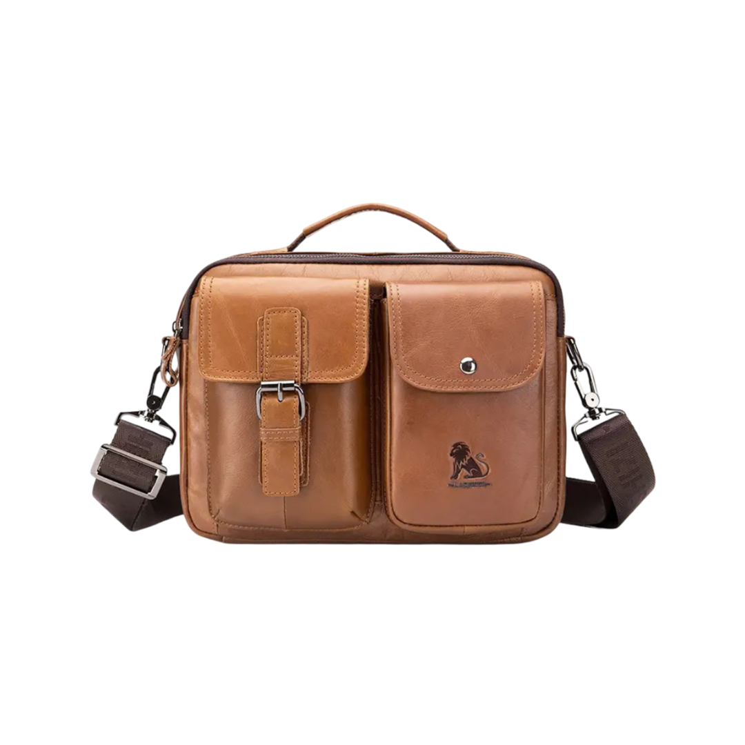 Grady | Classic Leather Shoulder Bag with Vintage Buckle Detail (BUY 1 GET 1 FREE)