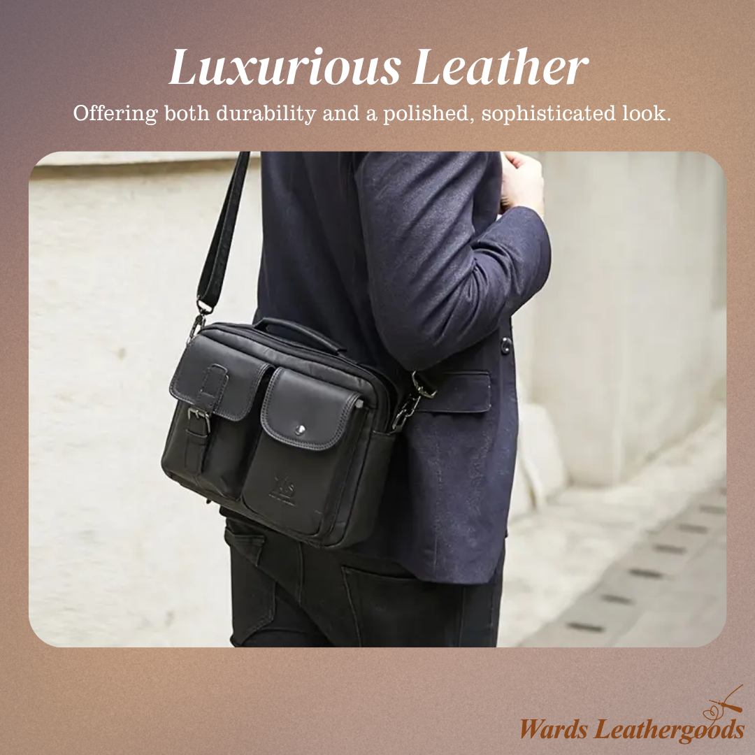 Grady | Classic Leather Shoulder Bag with Vintage Buckle Detail (BUY 1 GET 1 FREE)