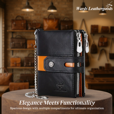 Roque | Leather Chain Strap with Multiple Compartments | Wallet (BUY 1 GET 1 FREE)