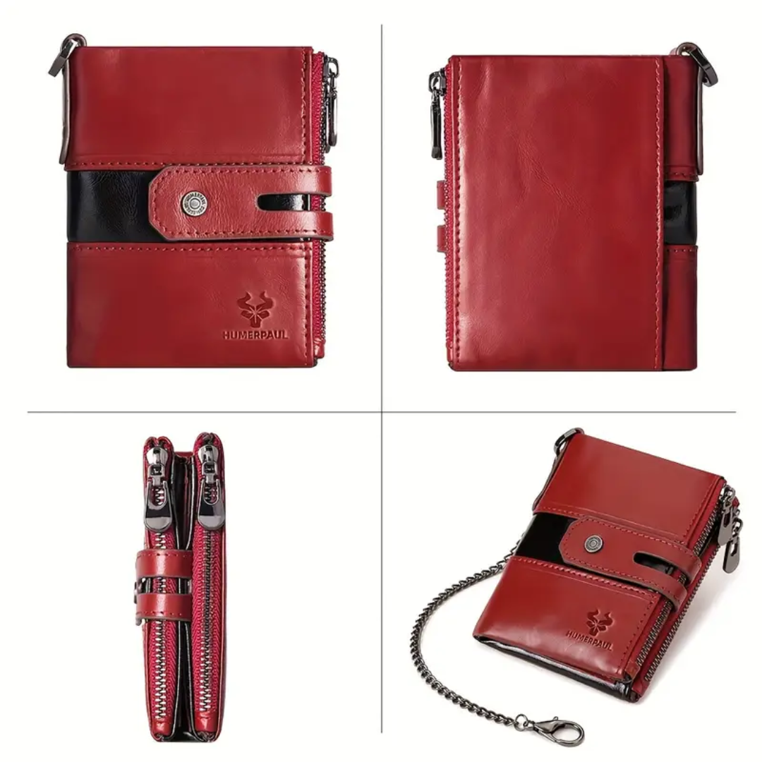 Roque | Leather Chain Strap with Multiple Compartments | Wallet (BUY 1 GET 1 FREE)