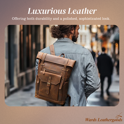 Stephen | Vintage Leather Roll-Top | Backpack