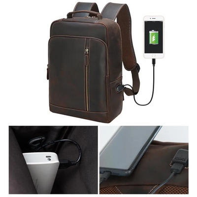 Josh | Men's Leather Professional Laptop | Backpack
