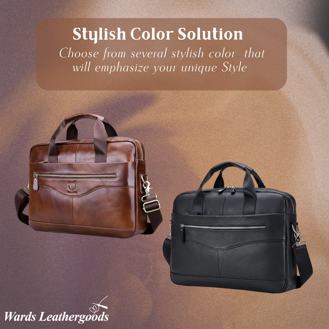 Jacob | Leather Spacious Briefcase | Messenger Bag