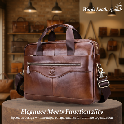 Jacob | Leather Spacious Briefcase | Messenger Bag