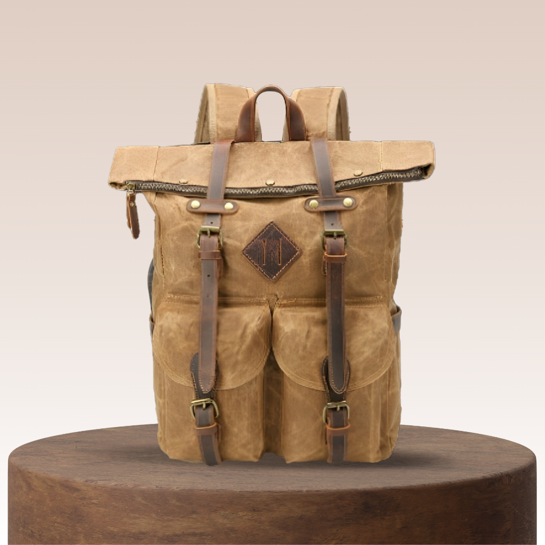Edriel | Laptop Leather Roll-Top | Backpack