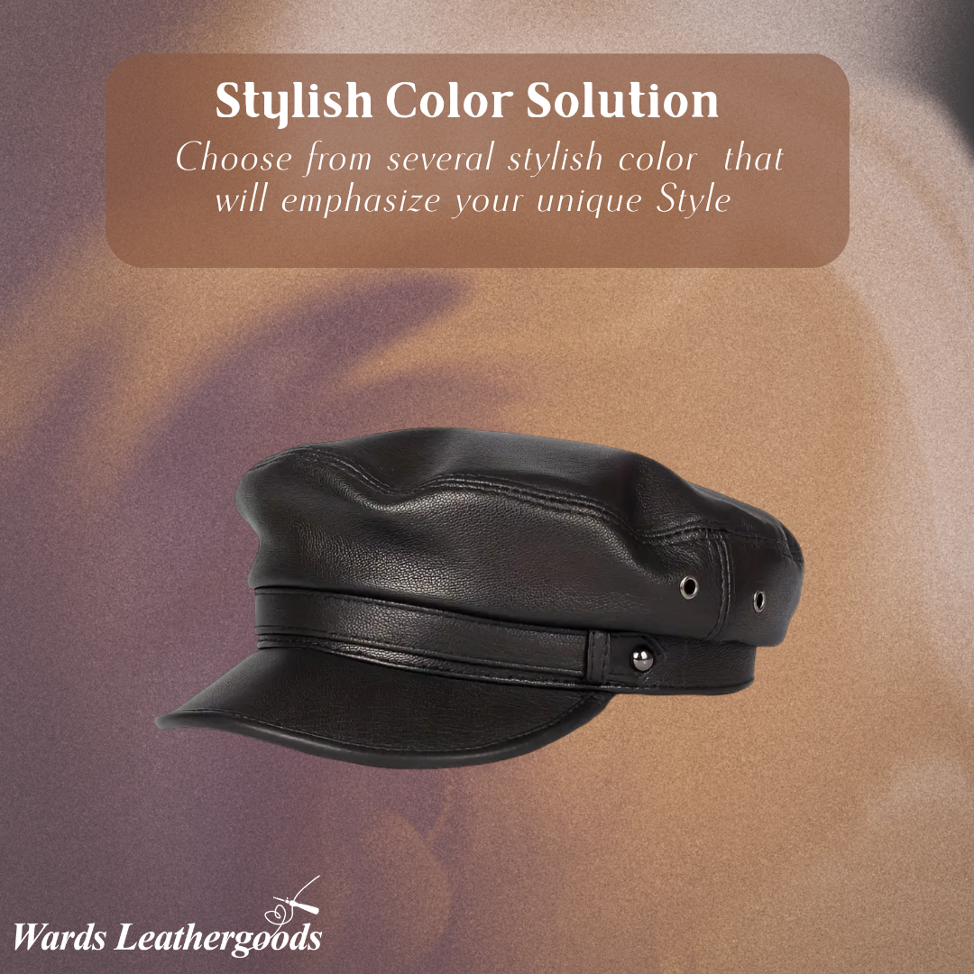 Arthur | Leather Fiddler Cap