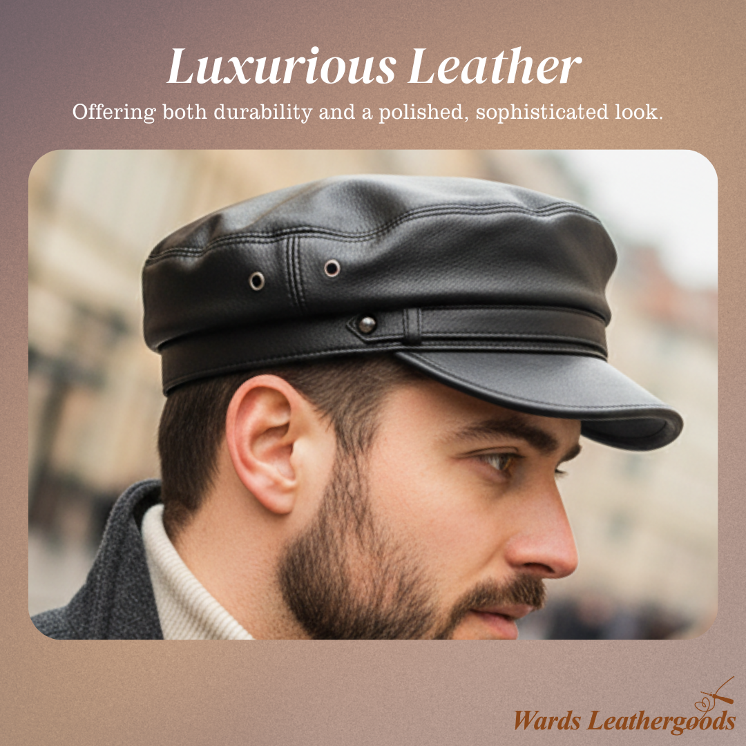 Arthur | Leather Fiddler Cap