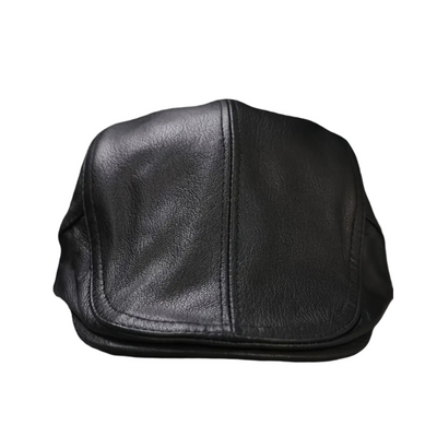 Hanz | Genuine Leather Adjustable Fit Newsboy Cap