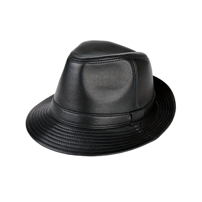 Timothy | Classic Leather Fedora Hat