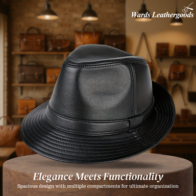 Timothy | Classic Leather Fedora Hat