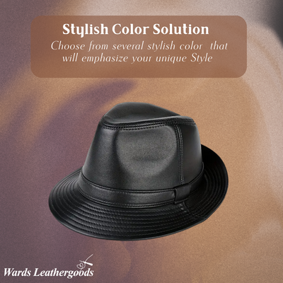 Timothy | Classic Leather Fedora Hat