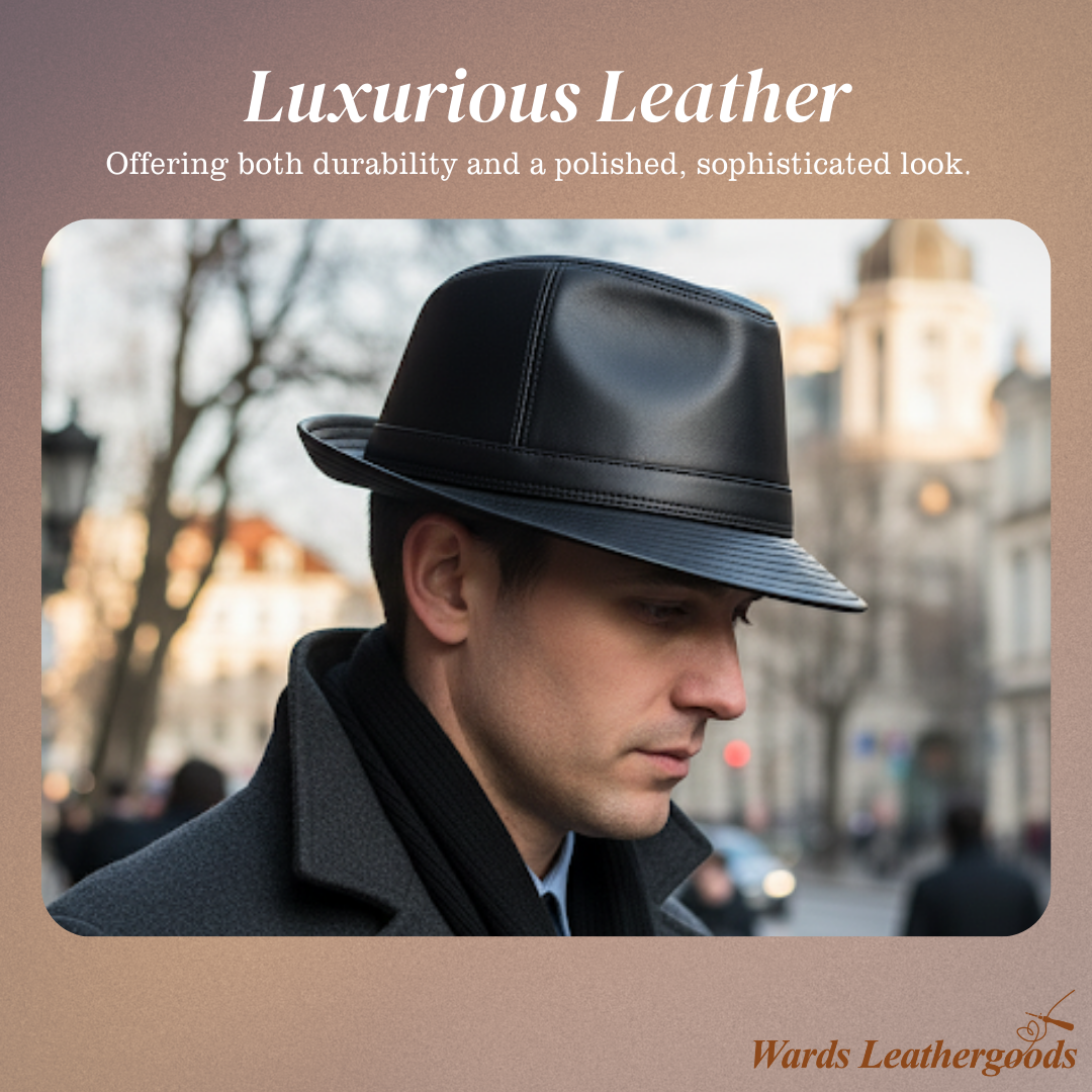 Timothy | Classic Leather Fedora Hat