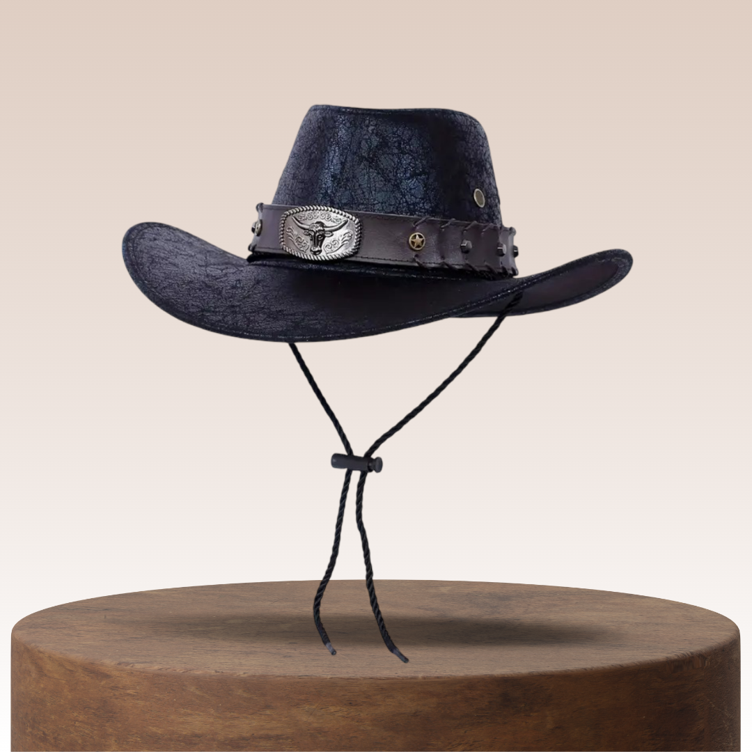 Patrick | Western Cowboy Hat with Bull Buckle (BUY 1 GET 1 FREE)
