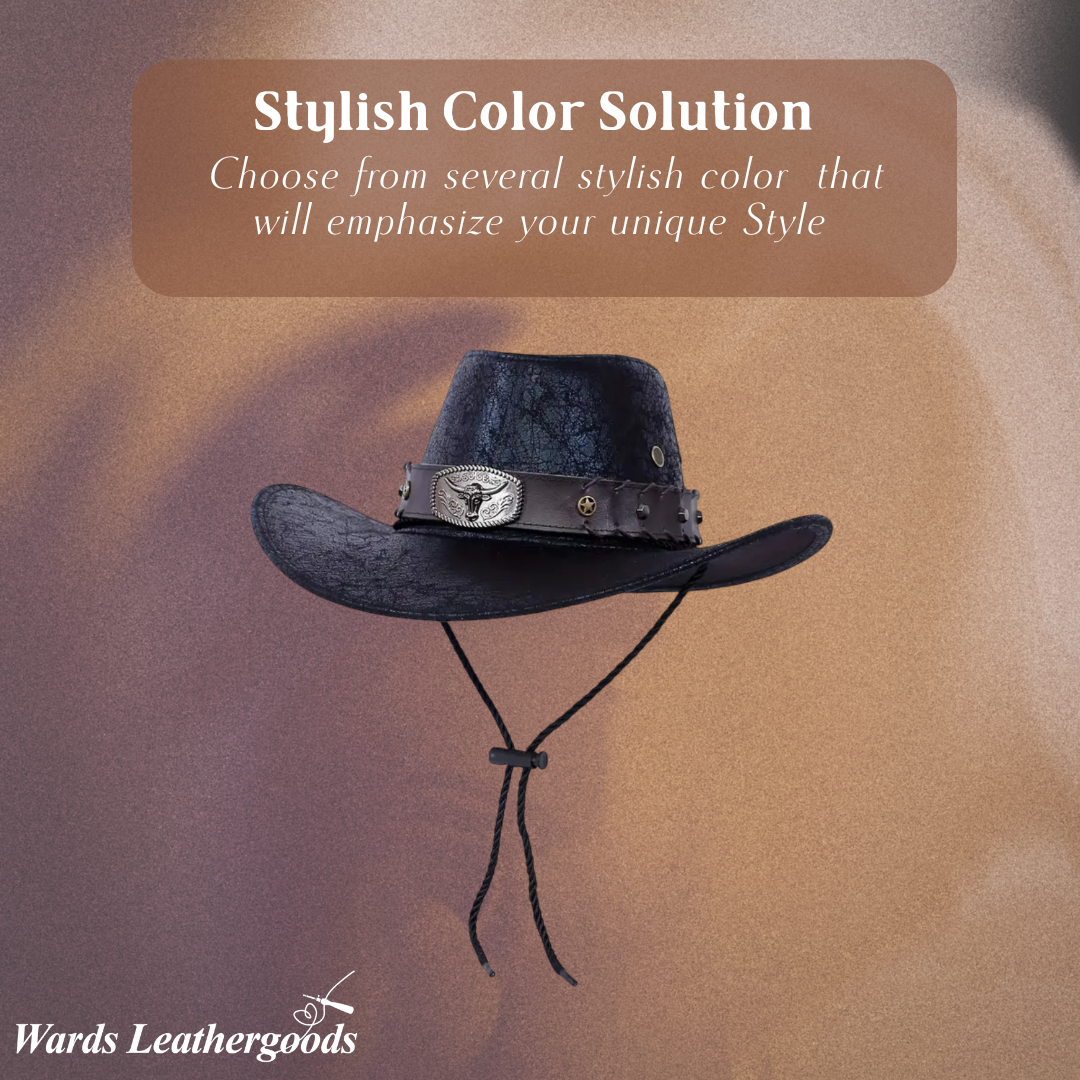Patrick | Western Cowboy Hat with Bull Buckle
