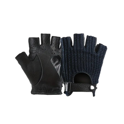 Cillian | Leather Knit Fingerless Driving Gloves (BUY 1 GET 1 FREE)