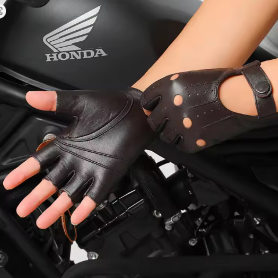 Florian | Perforated Leather Motorcycle Gloves