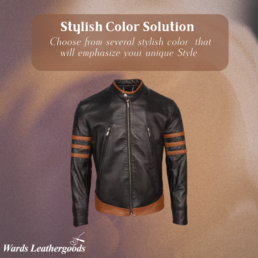 Evan | Men’s Wolverine Motorcycle Leather Jacket