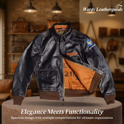 Samuel | Military Style A-2 Flight Leather Jacket