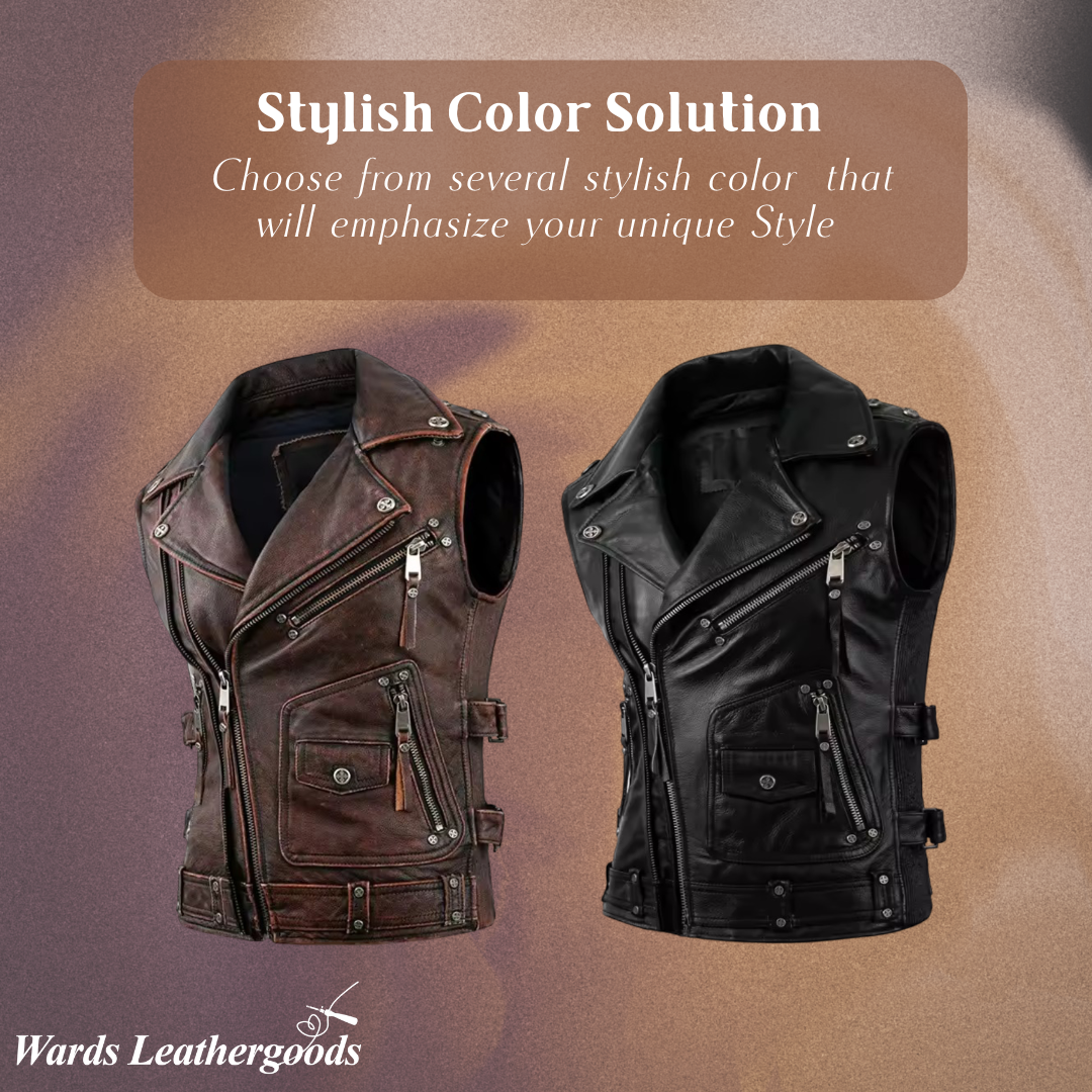 Viggo | Vintage Distressed Leather Vest