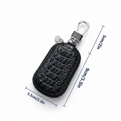 Bruno | Crocodile Embossed Leather Key Case