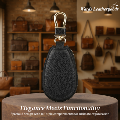 Rufus | Pebble Grain Leather Key Case Holder