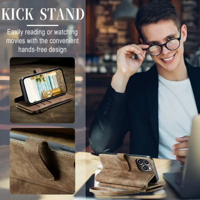 Clement | IPhone Case Leather Wallet with Wrist Strap (BUY 1 GET 1 FREE)