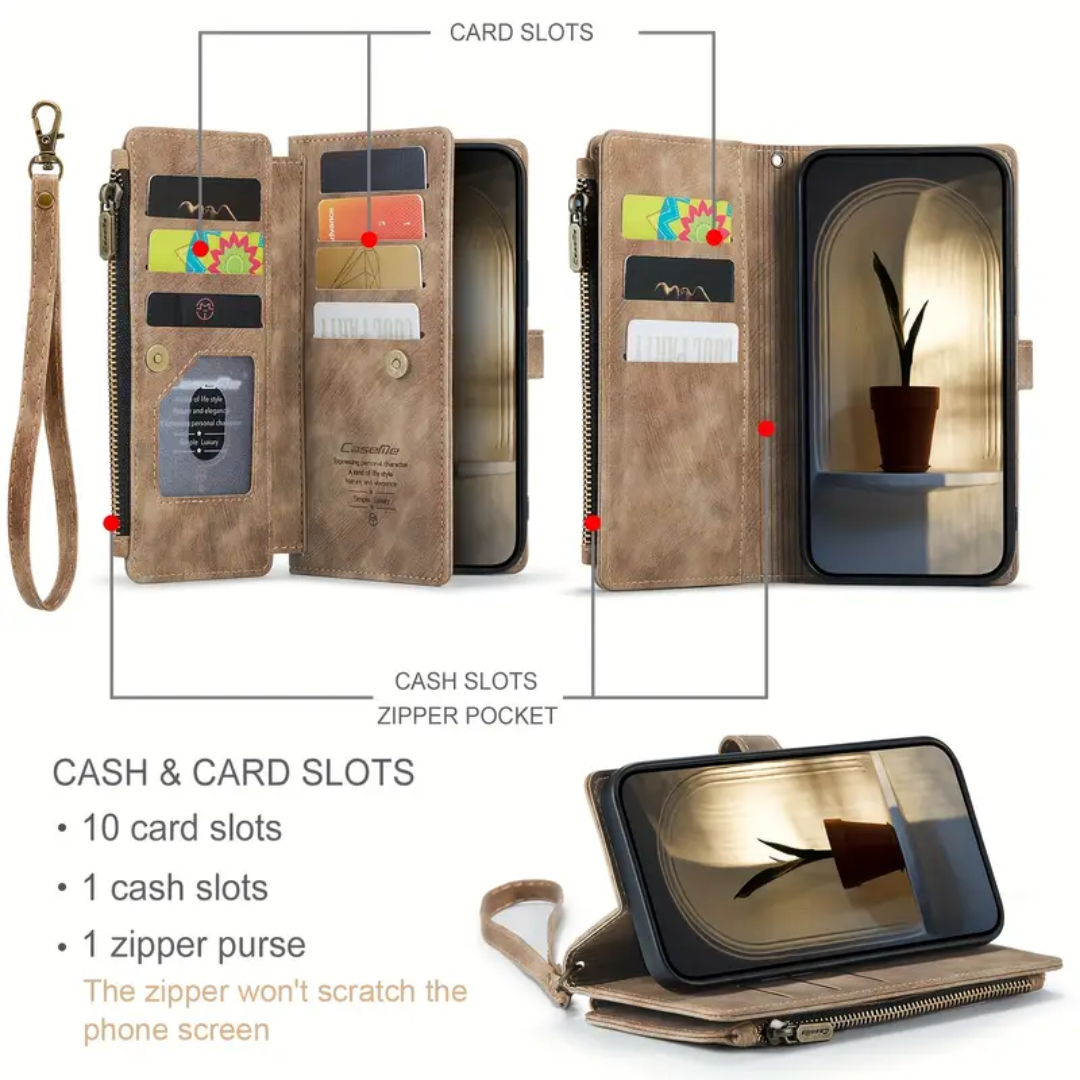 Clement | IPhone Case Leather Wallet with Wrist Strap (BUY 1 GET 1 FREE)