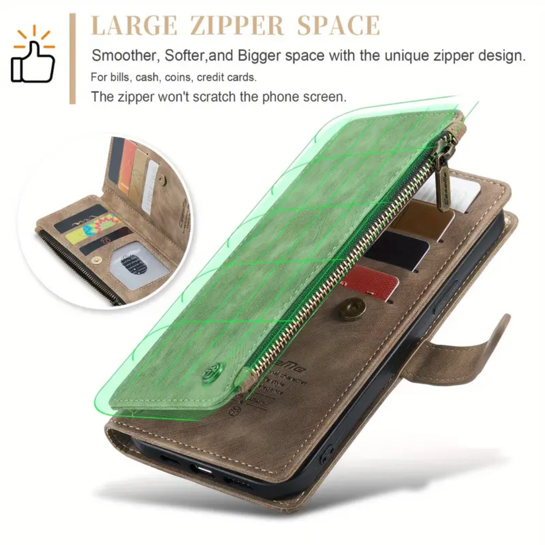 Clement | IPhone Case Leather Wallet with Wrist Strap (BUY 1 GET 1 FREE)