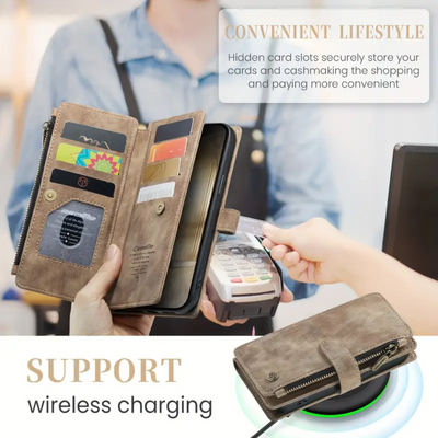 Clement | IPhone Case Leather Wallet with Wrist Strap (BUY 1 GET 1 FREE)