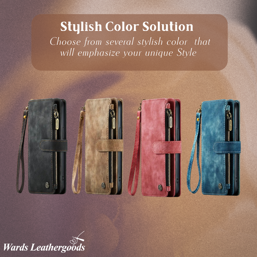 Clement | IPhone Case Leather Wallet with Wrist Strap (BUY 1 GET 1 FREE)