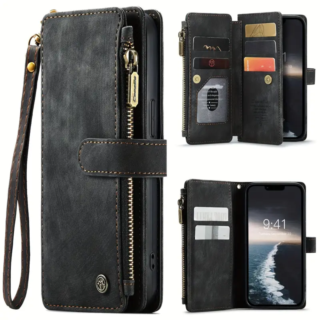 Clement | IPhone Case Leather Wallet with Wrist Strap (BUY 1 GET 1 FREE)
