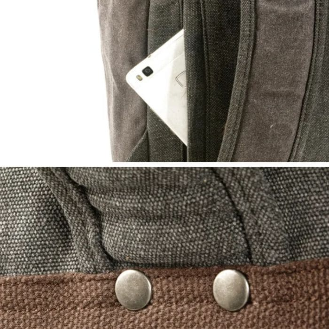 Calvin | Waterproof Canvas Roll-Top Backpack