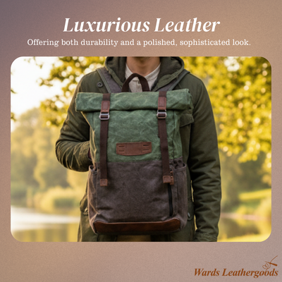 Calvin | Waterproof Canvas Roll-Top Backpack