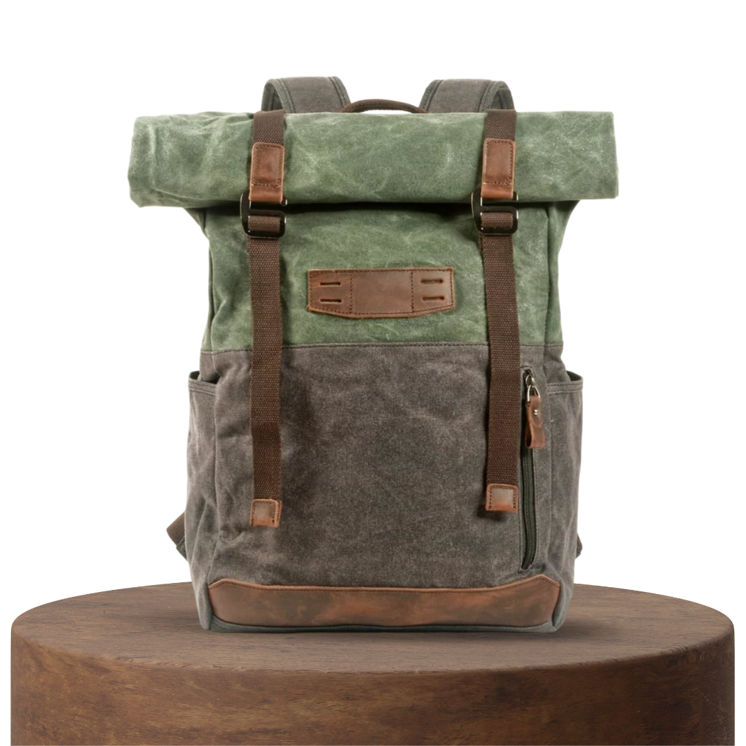 Calvin | Waterproof Canvas Roll-Top Backpack